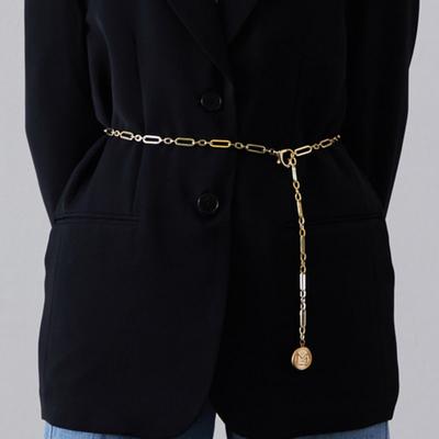 MODERNABLE MODERNABLE LOGO BELT - GOLD
