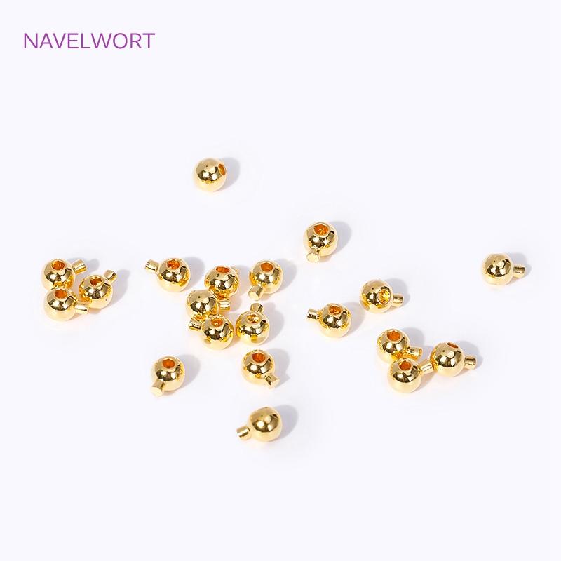 Wholesale 18K Gold Plated Brass Clip Station Clasps,Ball Snap Clasps,Ball End Cap for Memory Wire,DIY Jewelry Making Accessories
