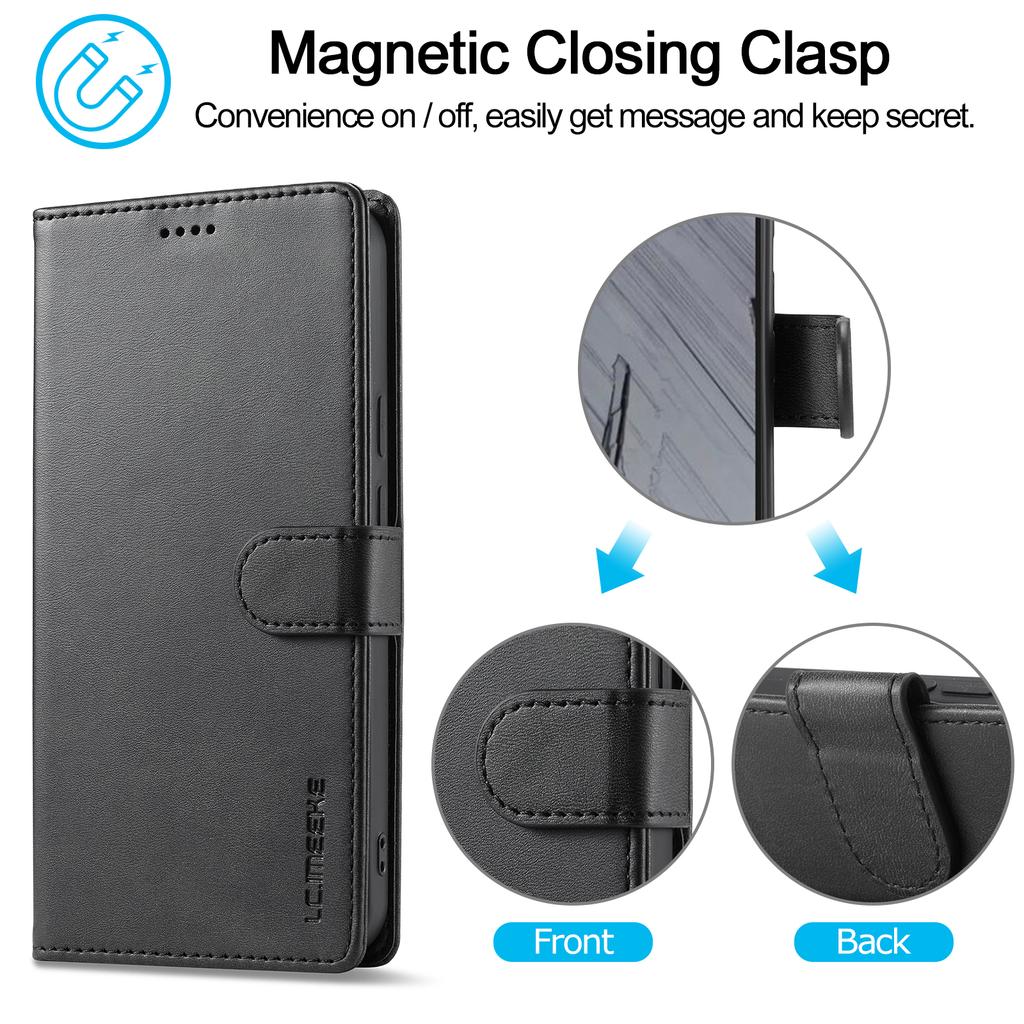 LC.IMEEKE For Google Pixel 10 Pro XL Case Calf Texture PU Leather Stand Wallet Phone Cover