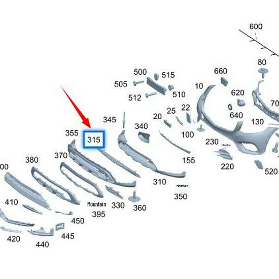 Suport inferior bară față pentru Mercedes-Benz GLC X253