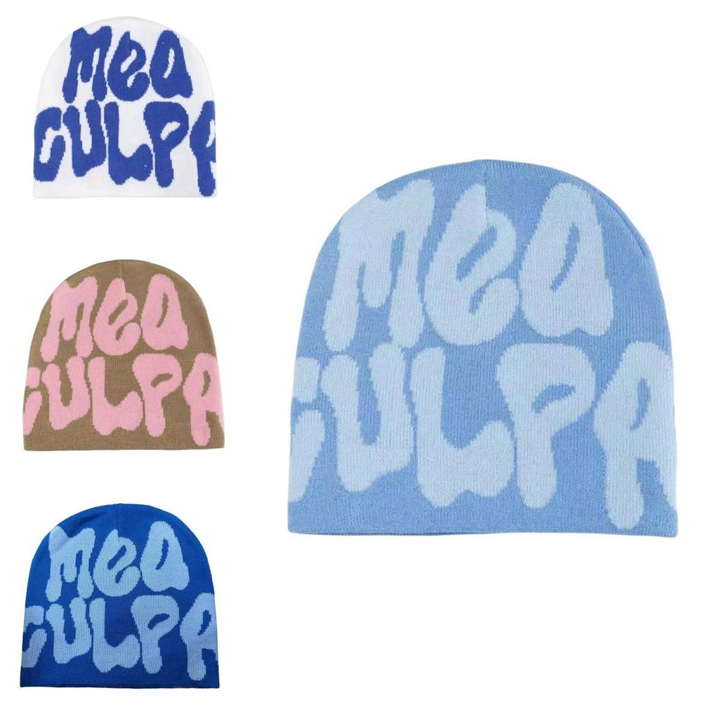 Mea Culpa Mützen Strickmütze Warm und Stilvoll Winter Kopfbedeckung