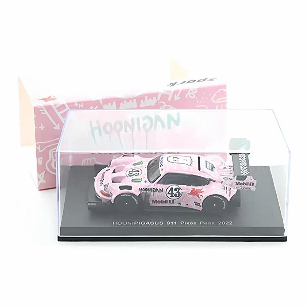 AABKQ1 Sparky 1:64 Porsche 911 Pink Flying Pig Livery 2022 Pikes Peak 43 Racing Car  Alloy Car Model