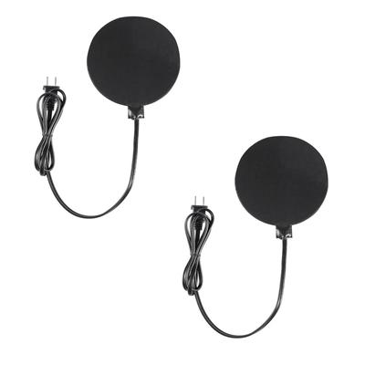 16.5Cm Poultry Water Heater Chicken Water Heater Base 55W Deicer Heated Base Chicken Drinker Heated Pad US Plug Durable Black