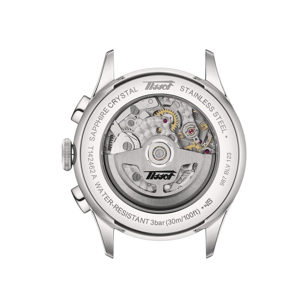 Tissot Leather Strap Silver Dial Men's Fashion Watch T142.462.16.032.00