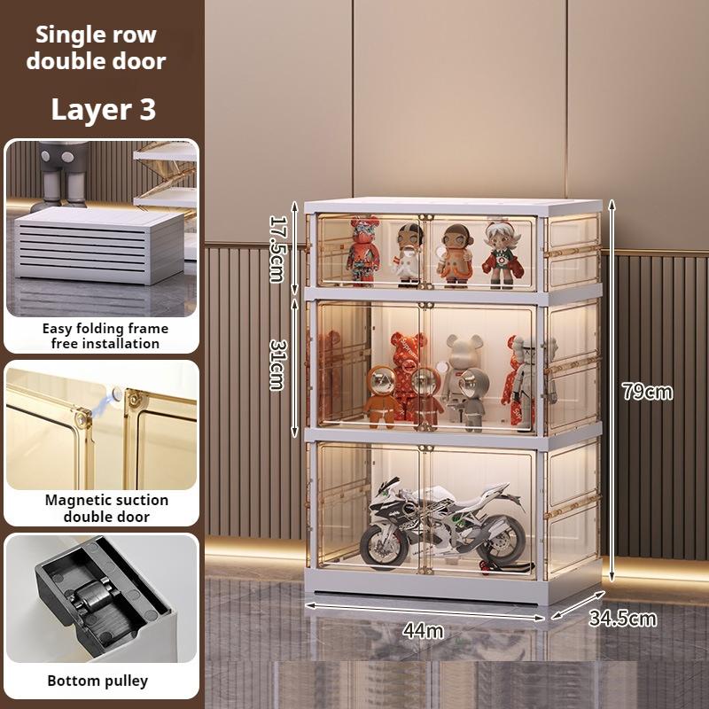 Stackable Multiple Layers Shoe Rack Pressure-Resistant Clear Shoe Storage Cabinet With Strong Load-Bearing Capacity Large Size