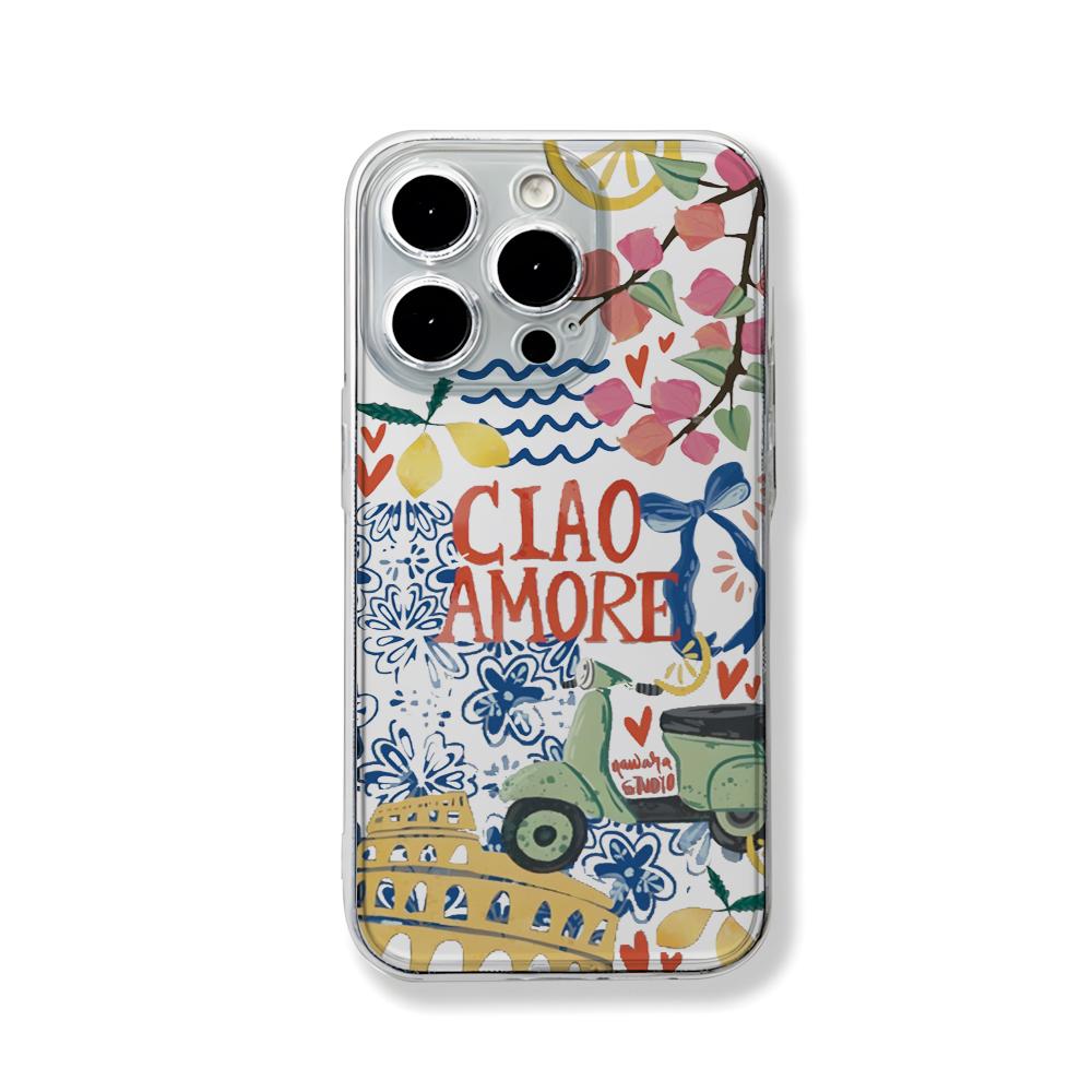 Sweet Life Pattern Phone Case For iPhone 16 15 14 13 12 11 Pro Max Mini X XS SE 7 8 Plus 16E Shockproof Transparent Cover Fundas