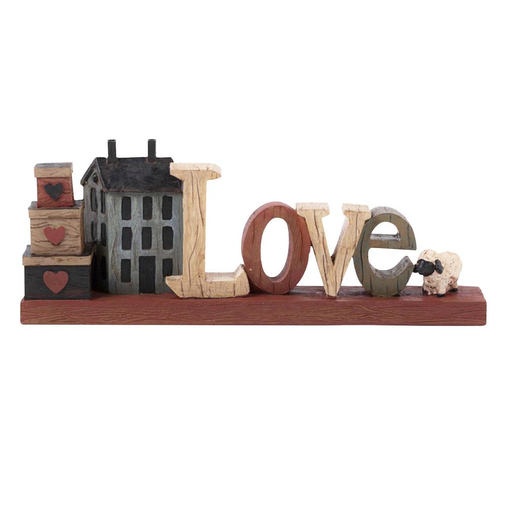 Buy LOVE Sign Home Decor Wooden Love Block Letters Tabletop Ornament at