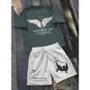 2026 Summer New Unisex Short-Sleeved Shorts Set with 3D Wings Pattern Print for Street Casual Fashion Comfortable and Soft