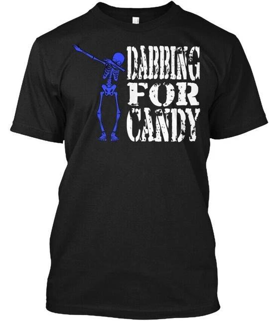 Funny Halloween Blue Skeleton Dabbing T-Shirt Made in the USA Size S to 5XL 3XL