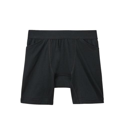 Nissen FTM [365 Day Use] Cotton Blend Stretch Boxer Sanitary Shorts with Pockets, Black, Size M