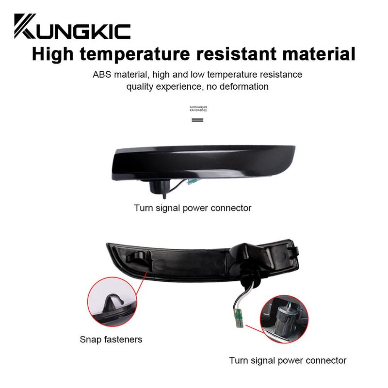 2Pcs Dynamic Turn Signal LED Rearview Mirror Streamer Light For Ford Ecosport 2013 2014 2015 2016 2017 2018