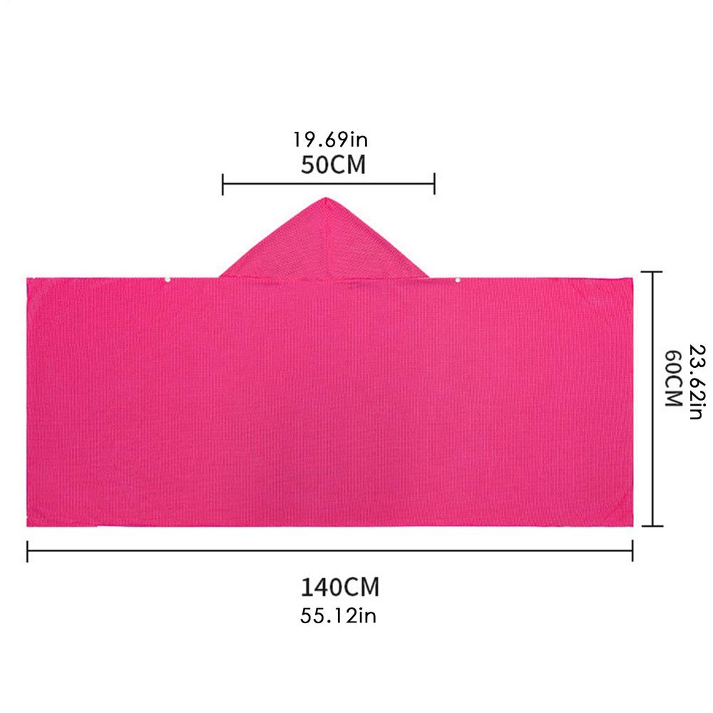 Hooded Towel Adult Shower Towel Wrap 55.12x23.62in Quick Drying UV Protection Water Absorption Cool Cloak For Spa Day Boat