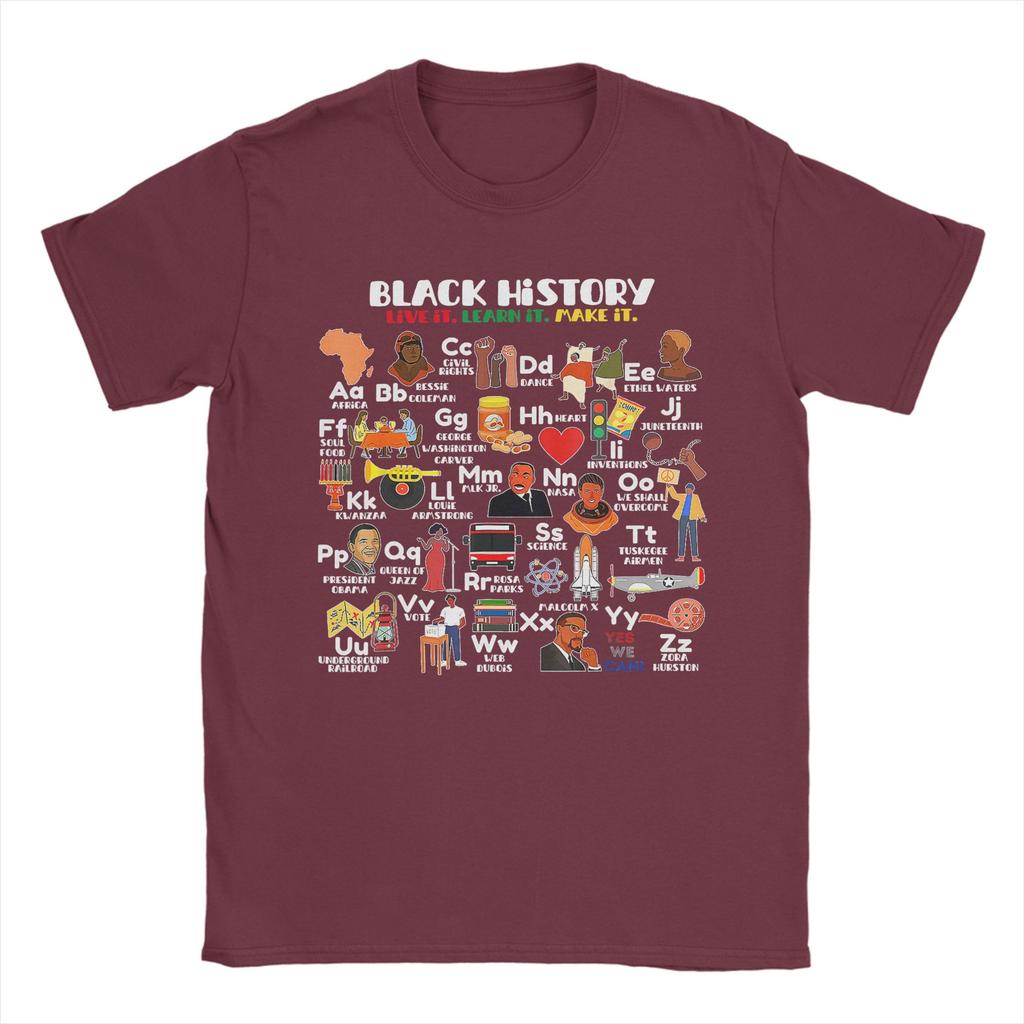 Streetwear T Shirt Summer ABCs Of Black History Month Hip Hop TShirts  Cotton Tee Shirt for Unisex Y2K Fun Short Sleeve Clothing