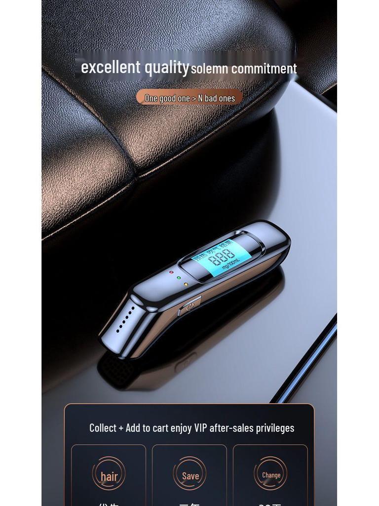 High-Precision Electronic Breathalyzer Alcohol Tester for Drunk Driving.
