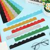 24 PCS Colorful Magnetic Bulletin Board Border Glitter Classroom Border Decor Colorful Scalloped Magnetic Border Trim Strips for School Classroom