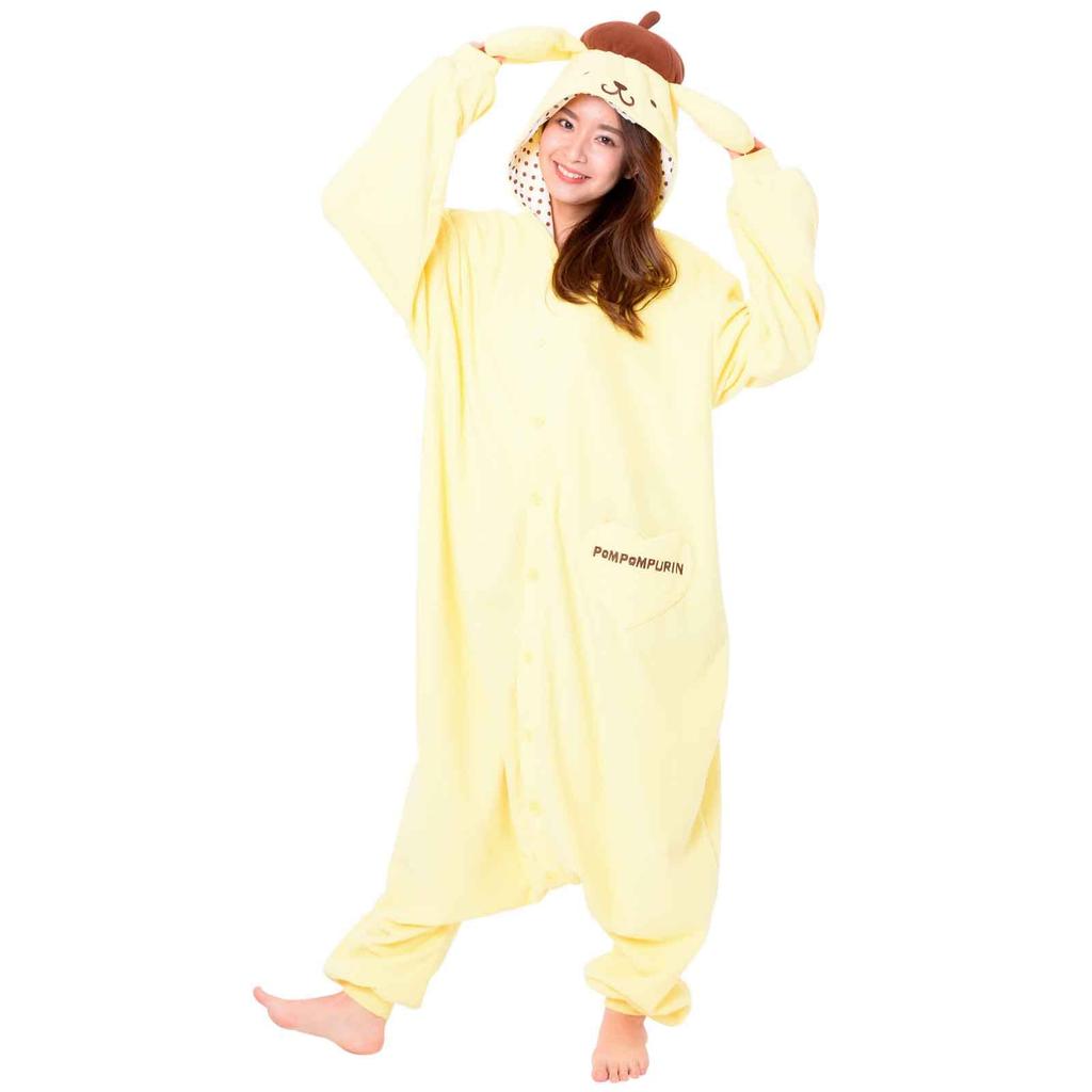 SAZAC SAN857 Voksen Fleece Kigurumi Karakter Sanrio Pompompurin