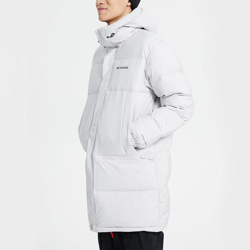 Columbia Rockfall™ Down Parka Windproof Warm Mid-Length Hooded Down Jacket Men Outerwear Gray WE0994043