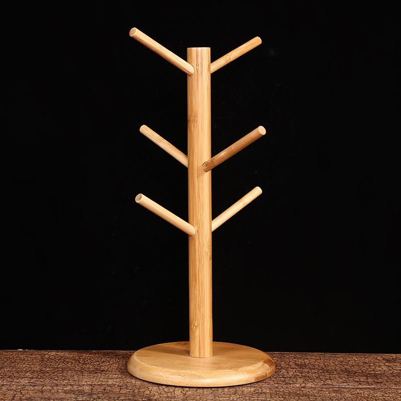 Multi-layer Bamboo Cup Storage & Drain Rack