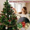 Tabletop Christmas Ornaments 3 Pieces Winter Decoration Tabletop Christmas LED Globes Ornaments For Living Room Dining Room
