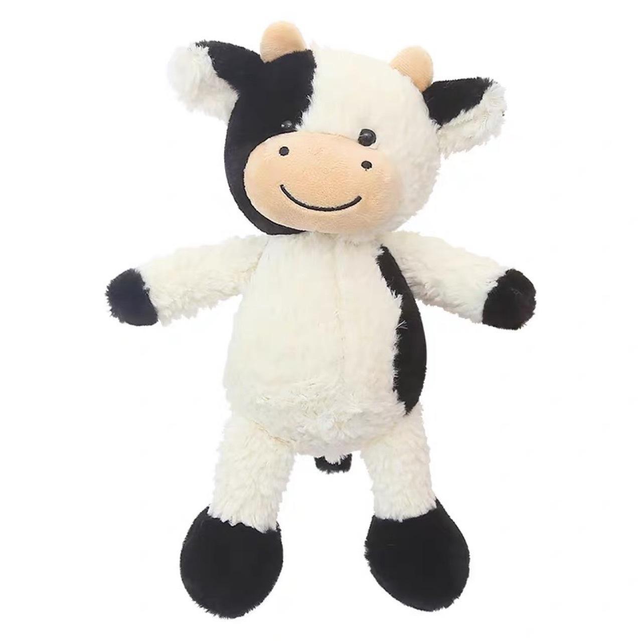 Neues 22 cm - 30 cm kuschelbares Plüschkuh-Spielzeug, niedliche Rinder-Plüschtiere, weiche Rinderpuppe, Kinderspielzeug, Geburtstagsgeschenk für Kinder ~