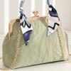 Shell Small Square Bag New Women's Bag One Shoulder Crossbody Pearl Bag Simple and Elegant Hanfu Versatile Evening Bag
