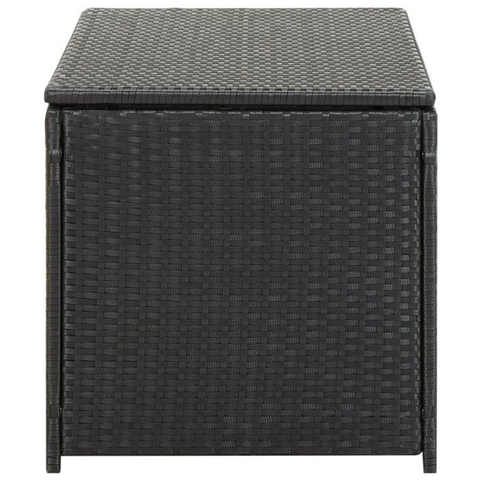 Storage Chest - vidaXL - 100x50x50 Cm - Woven Resin - Black - Weatherproof
