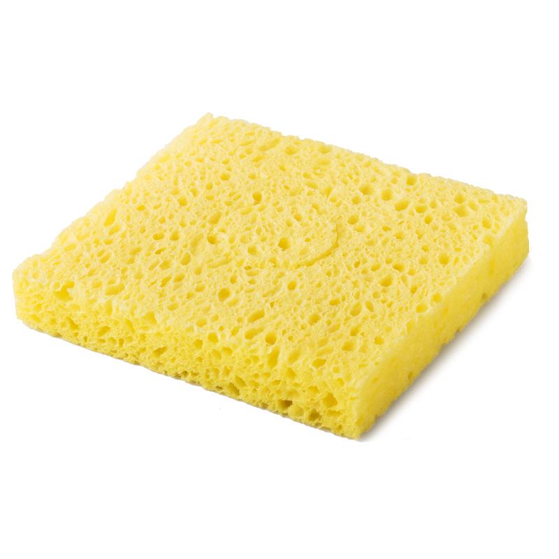 Heat-Resistant Soldering Iron Cleaning Sponge for Welding Residue - Thickened Yellow Square