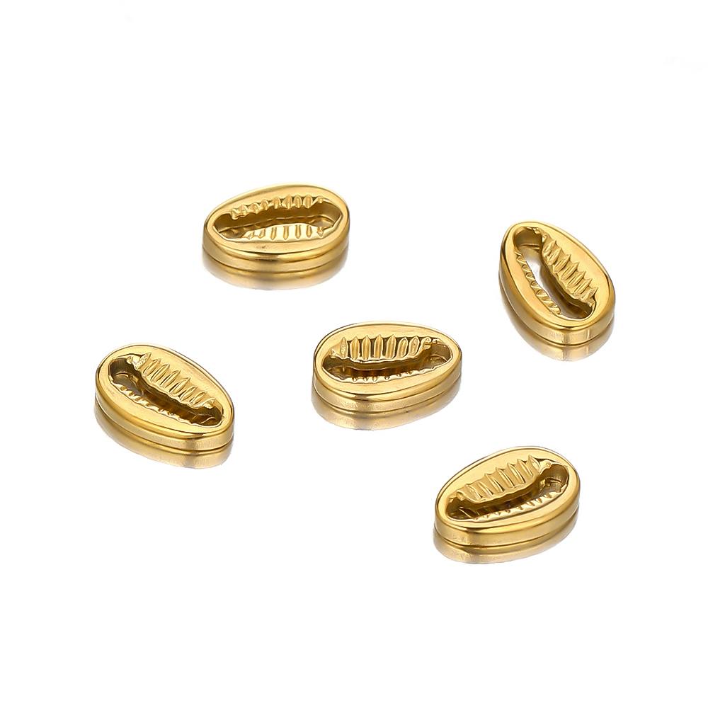 5pcs Stainless Steel Shell Pendants Charms Connectors for DIY Necklace Jewelry Making Accessories Findings Bracelets Supplies