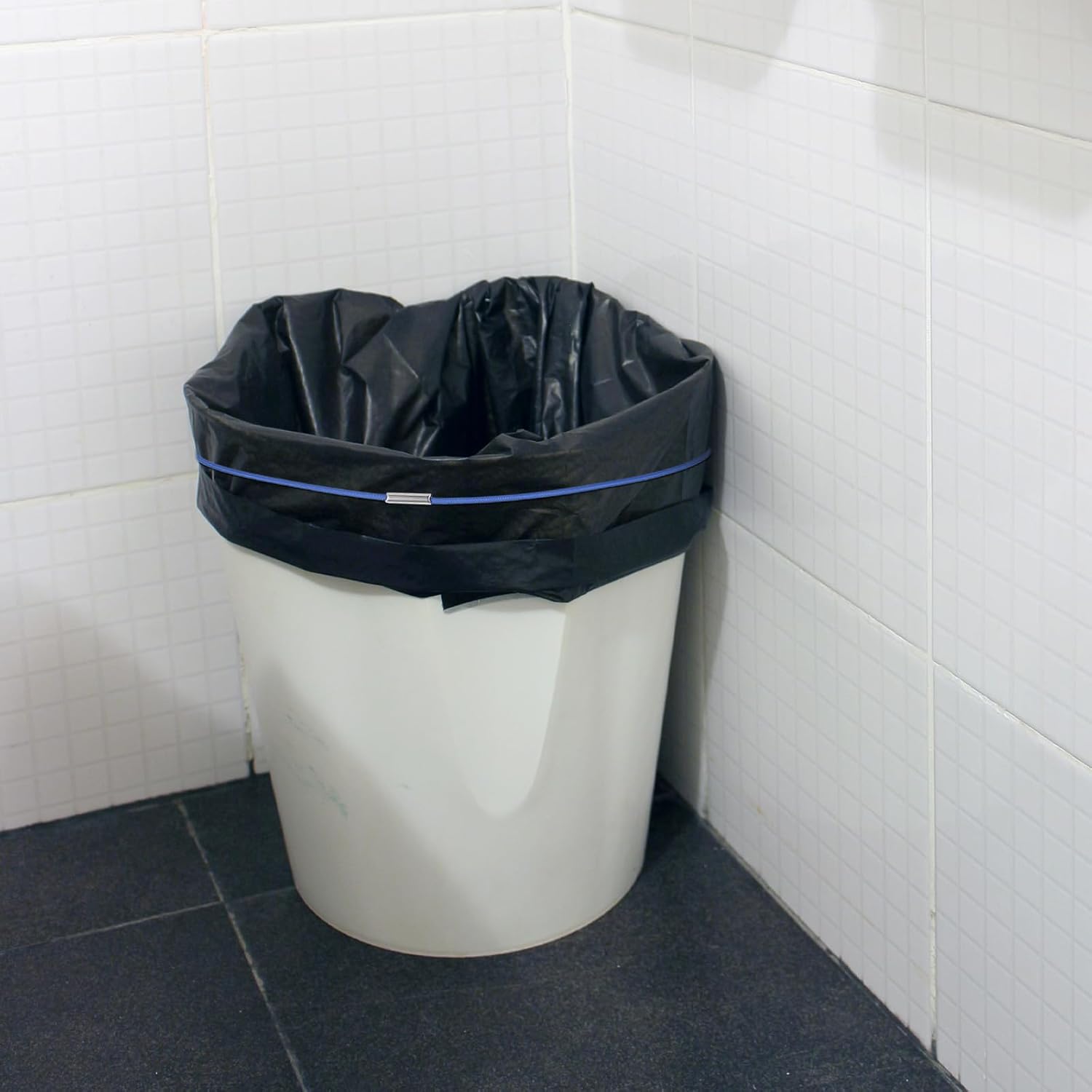6 Pcs Garbage Can Rubber Bands, Fits 4 to 33 Gallon Cans Rubbers Bands Elastic Trash Can Rubber Band Trash Bag Holder Band for Kitchen Office Garage
