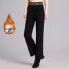 Baolianduo Fleece-Lined Straight-Leg Casual Pants for Mid-Aged Women