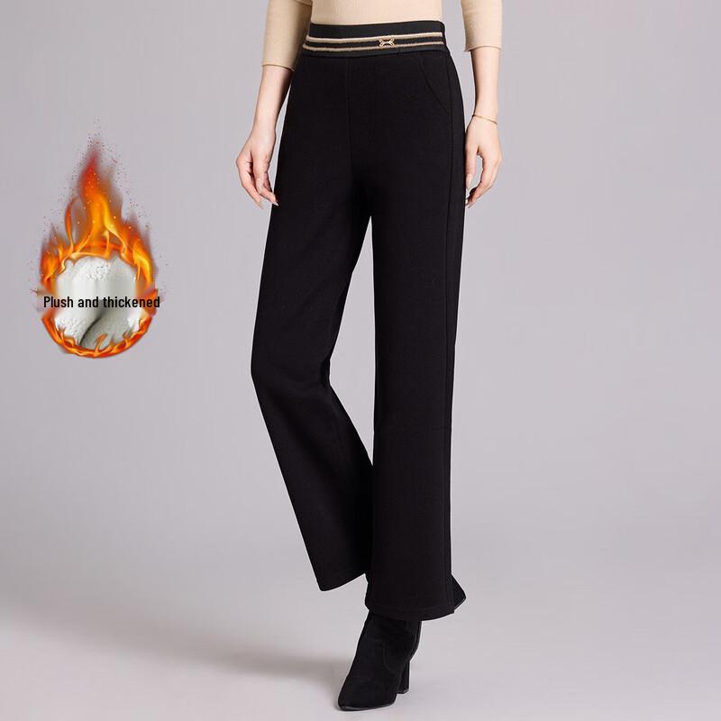 Baolianduo Women's Warm Straight-Leg Casual Pants