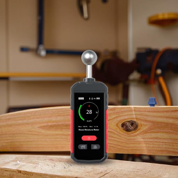 Advanced Moisture Tester For Building Materials 5-40mm Ball Probe Detection Rechargeable Battery Temperature Measurement