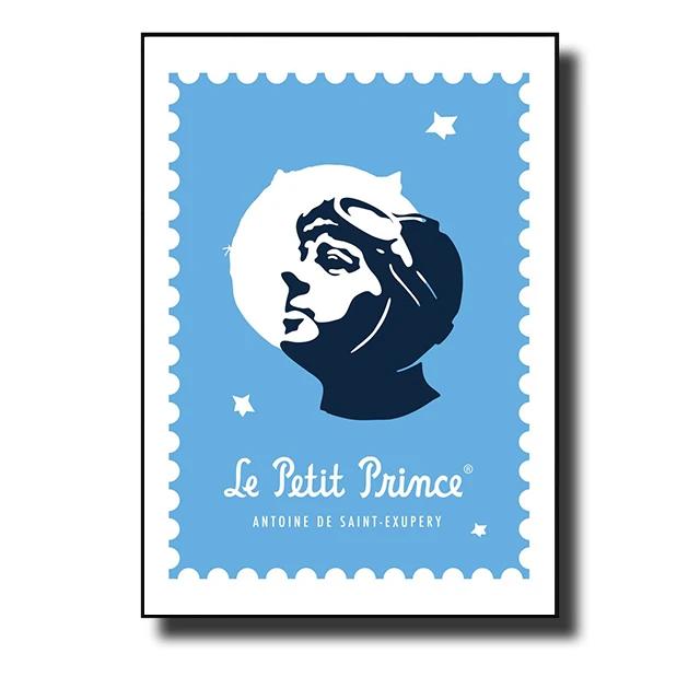 The Little Prince Fox Fairy Tale Posters and Prints Cartoon Stamp Wall Art Canvas Painting Picture for Kids Room Home Decor