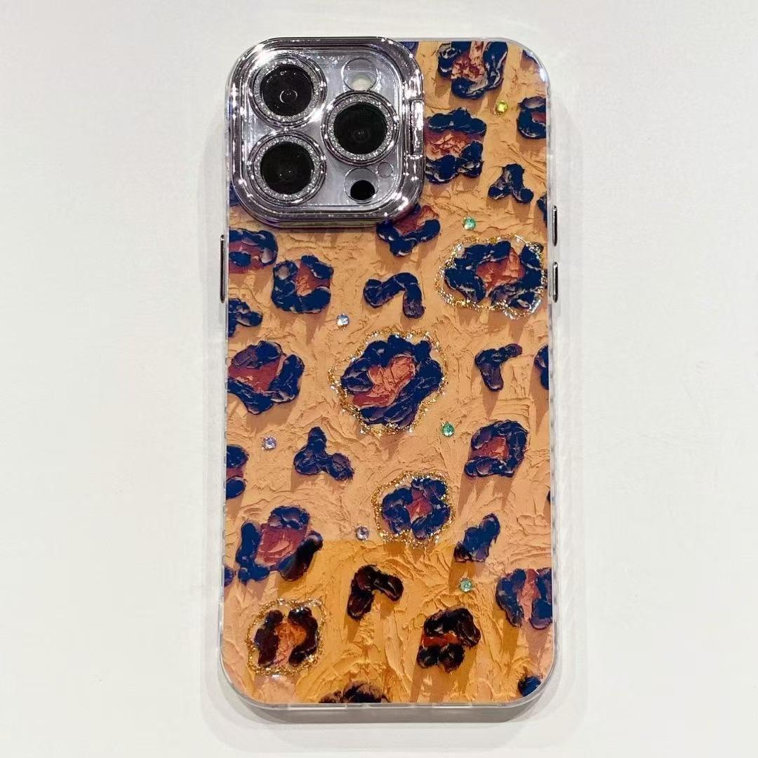 

Подходит для Apple 16 Масляная живопись Маленькая змея Чехол для мобильного телефона Blu-ray iPhone 15 ProMax Невидимый кронштейн Противоударный защитный чехол iPhone13proMax