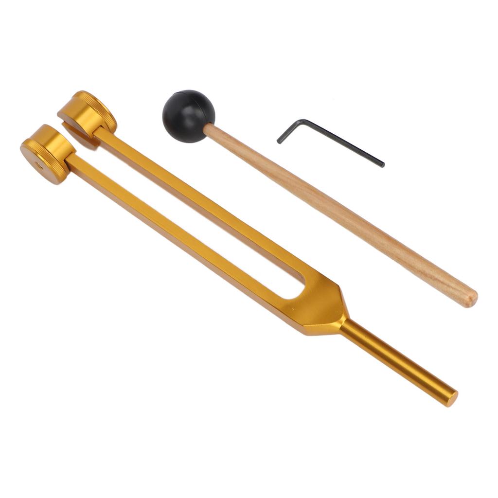 128HZ Tuning Fork Set for Healing Stress Relief Aluminum Alloy Medical Tuning Fork with Hammer for