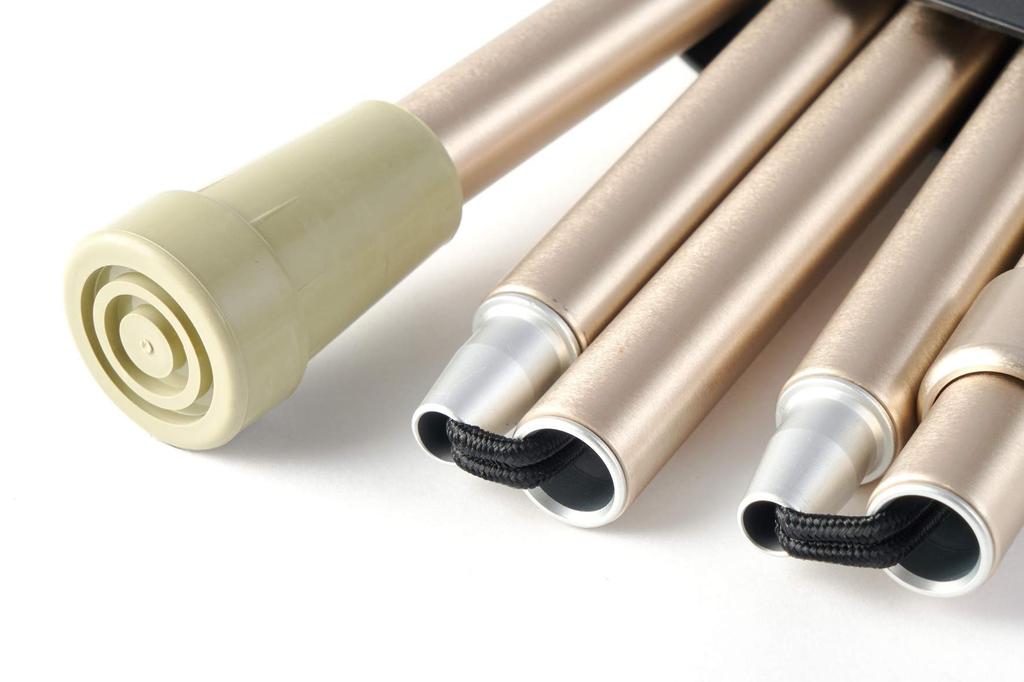 Merry Sticks Folding Walking Stick with Walking Bag Walking Stick Clip Holder Royal Crystal Champagne Gold [Combo Set] / / & /