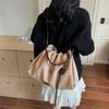 Vintage High end Large Capacity Tote Bag for Women 2026 Early Spring Casual Suede Single Shoulder Crossbody Bag