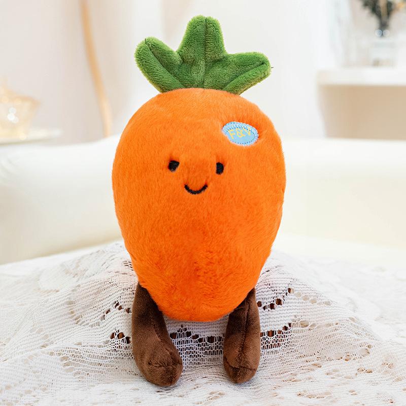 Creative Eggplant Doll Red Umbrella Umbrella Mushroom Doll Cute Vegetable Fruit Shape Plush Toy Boutique Doll