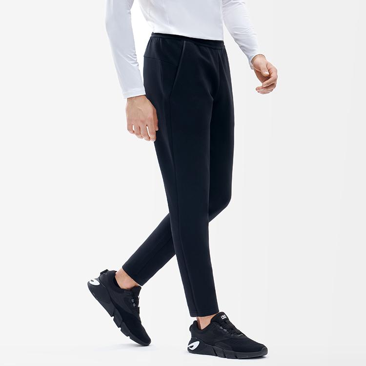 FILA Athletics Straight Commuter Pants Casual Pants Spring Autumn Men bottoms Deep-Black A11M211606F-BK