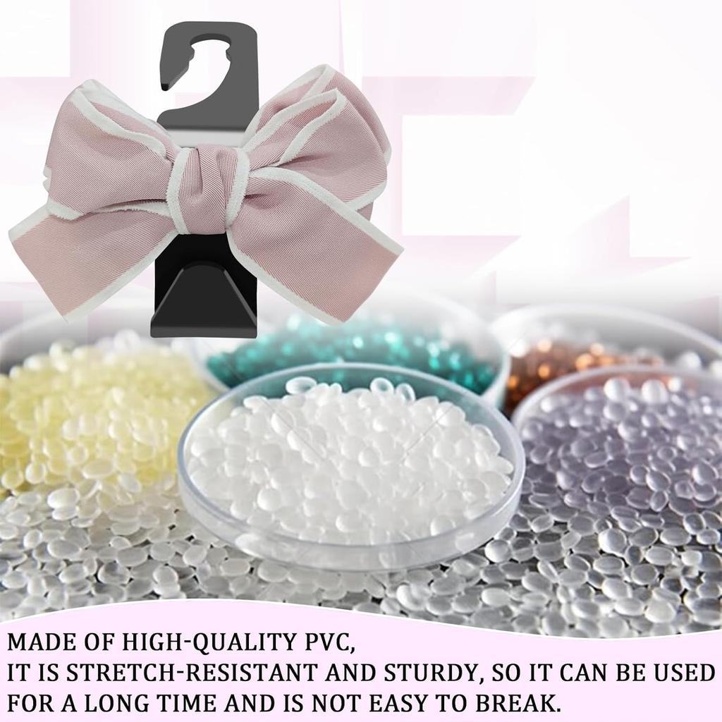 2PCS Purse Hook for Car, Car Seat Headrest Hooks, Cute Bow Car Rear Seat Storage Hooks for Purses and Bags, Universal Automotive Interior Decoration