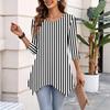 Women's Fashion Casual 3/4 Sleeve Pullover Top for Everyday Wear