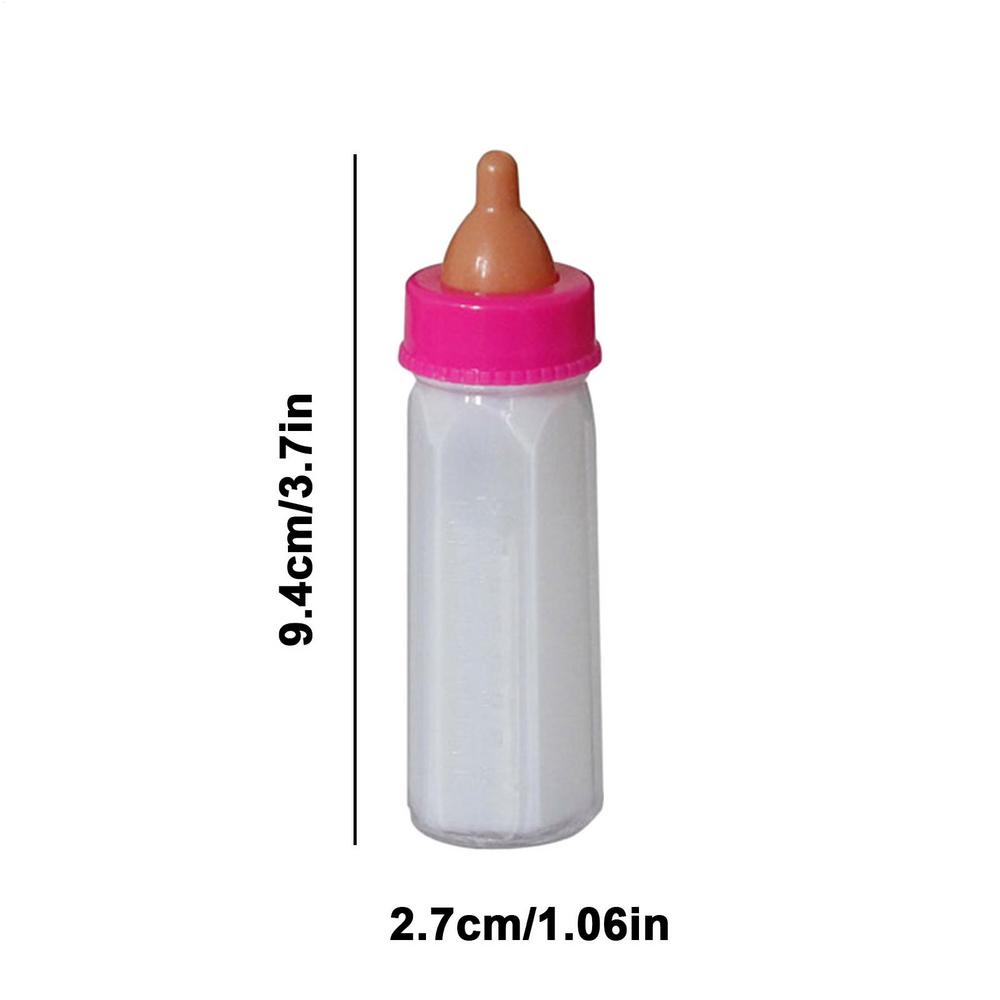 Baby Doll Feeding Bottle Disappearing Milk/Juice Magic Bottle Pretend Play Feeding Toy for Kids Gift Dolls Accessories