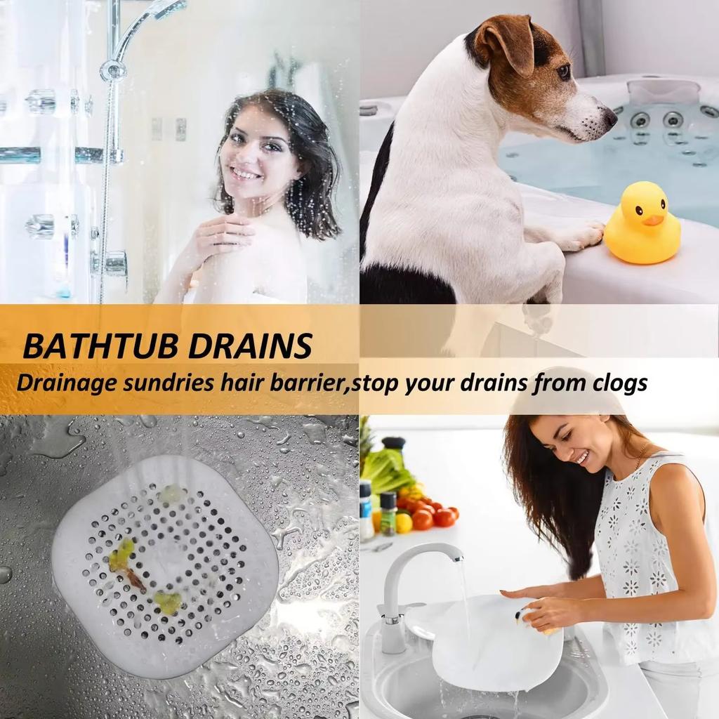 Silicone Plug Stopper for Kitchen Bathroom - Drain Hair Catcher Sink Strainer Shower Floor Mat Water Filter Home Accessory