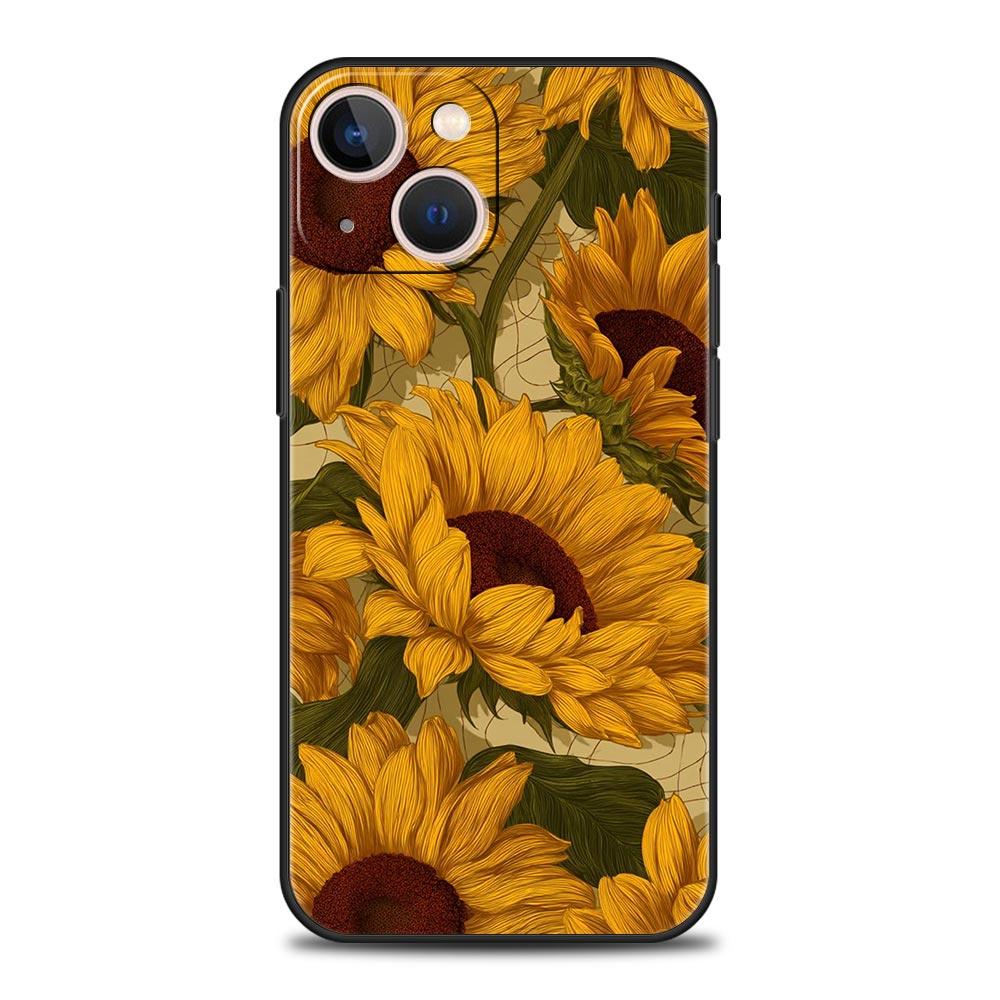 Abstract Plants Flower Phone Case Cover for iPhone 17 16 15 14 13 12 11 Pro Max 17 Air Plus Shockproof Soft TPU Shell Fundas Bag