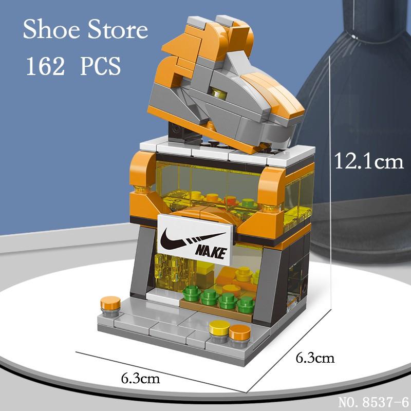 208pcs Mini City Street View Building Blocks McDonald's House Model Building Blocks Compatible with Children's Educational Toys