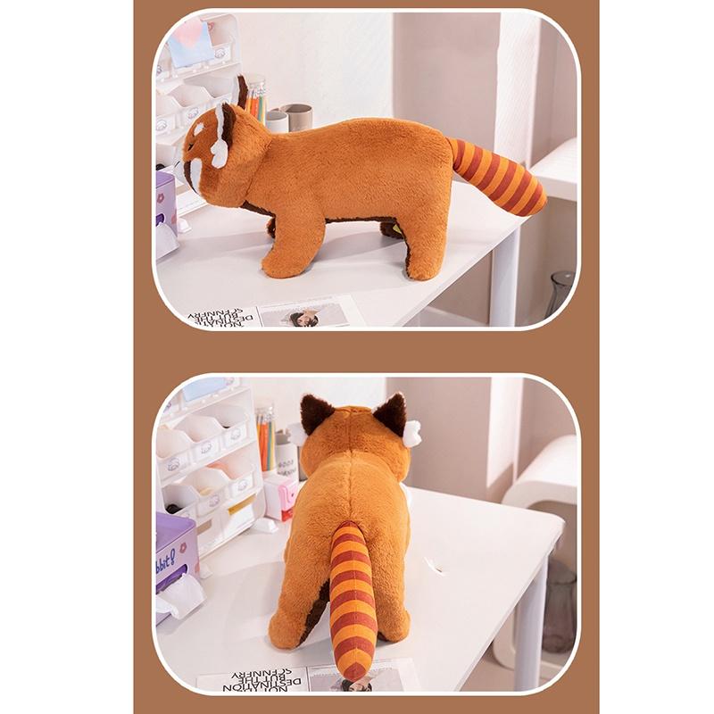 Cute Raccoon Panda Pose Plush Toy Animal Zoo Souvenir Gift Kids Pillow Characters)