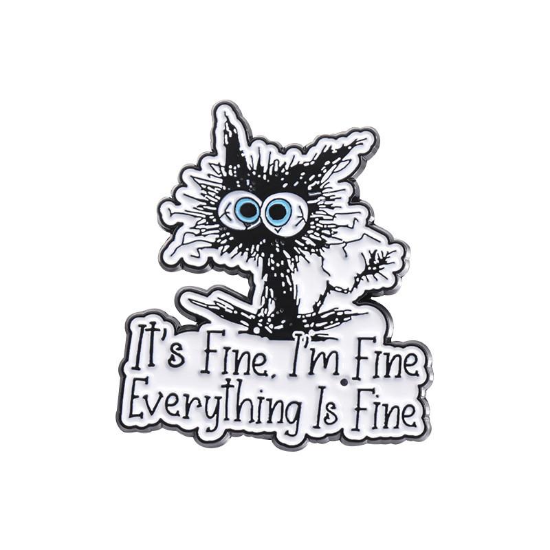 Unique Geometric Letter Style Metal Brooch Charming Animal Design For Fashion Lovers