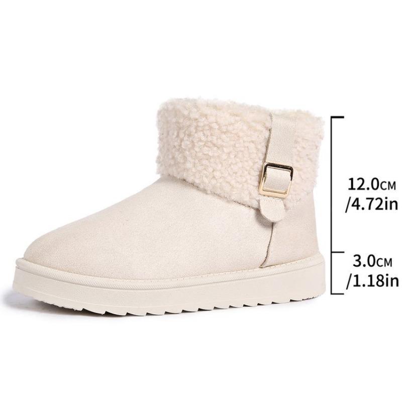 Thick-soled Snow Boots, Women's Flat Anti-slip One-foot Cotton Shoes, Short Shoes, Student Boots