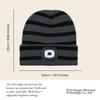 Winter Hat Classic Striped Pattern Knitted Skull Cap Beanie Equipped With Handy LED Light for Outdoor Camping Adventures LED Hat