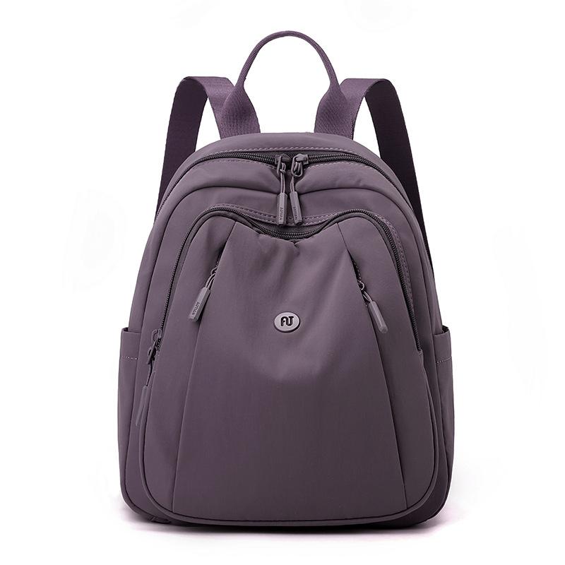 Solid Color Women's Backpack Student Schoolbag